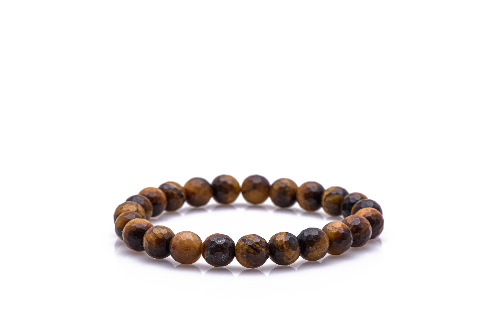 Brățară Pardo cu pietre semiprețioase Ochi de Tigru de 8 mm realizată cu elastic