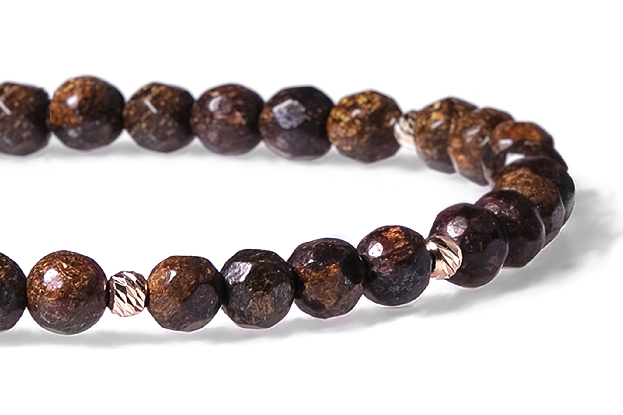 Bratara Snur Pardo realizata cu Bronzit Maro si sfere din Aur 585 de 14 Karate - imagine 4