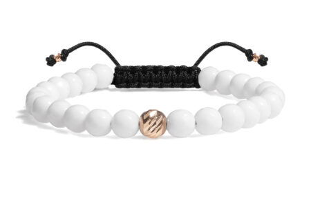 Brățară Pardo realizată cu șnur și bile de Aur 585 14K și Onix