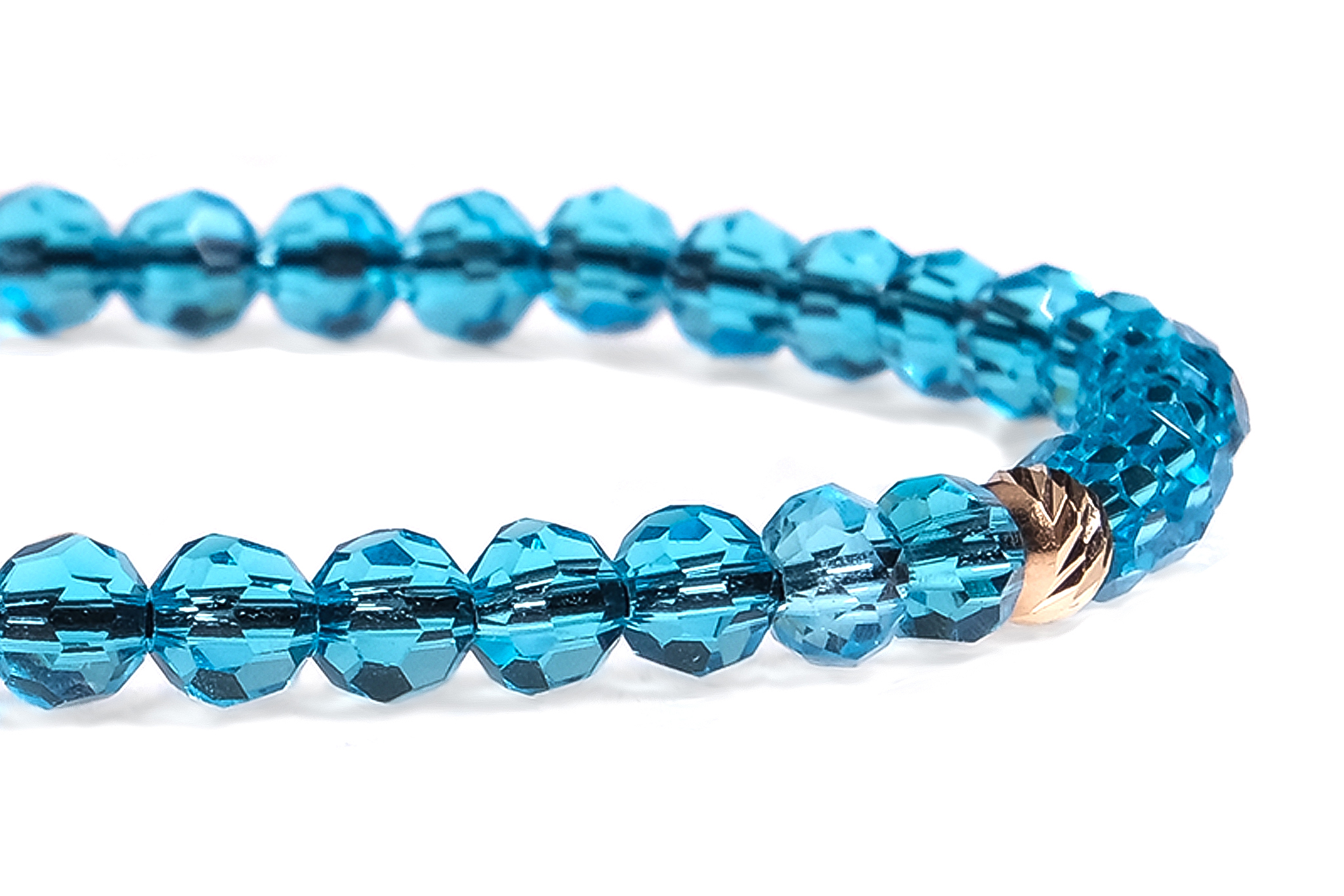 Brățară Pardo realizată cu șnur și bile de Aur 585 14K și Cristale Sticla - imagine 3