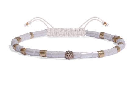 Bratara Pardo realizata cu Miyuki și sfere de Aur 585 14K