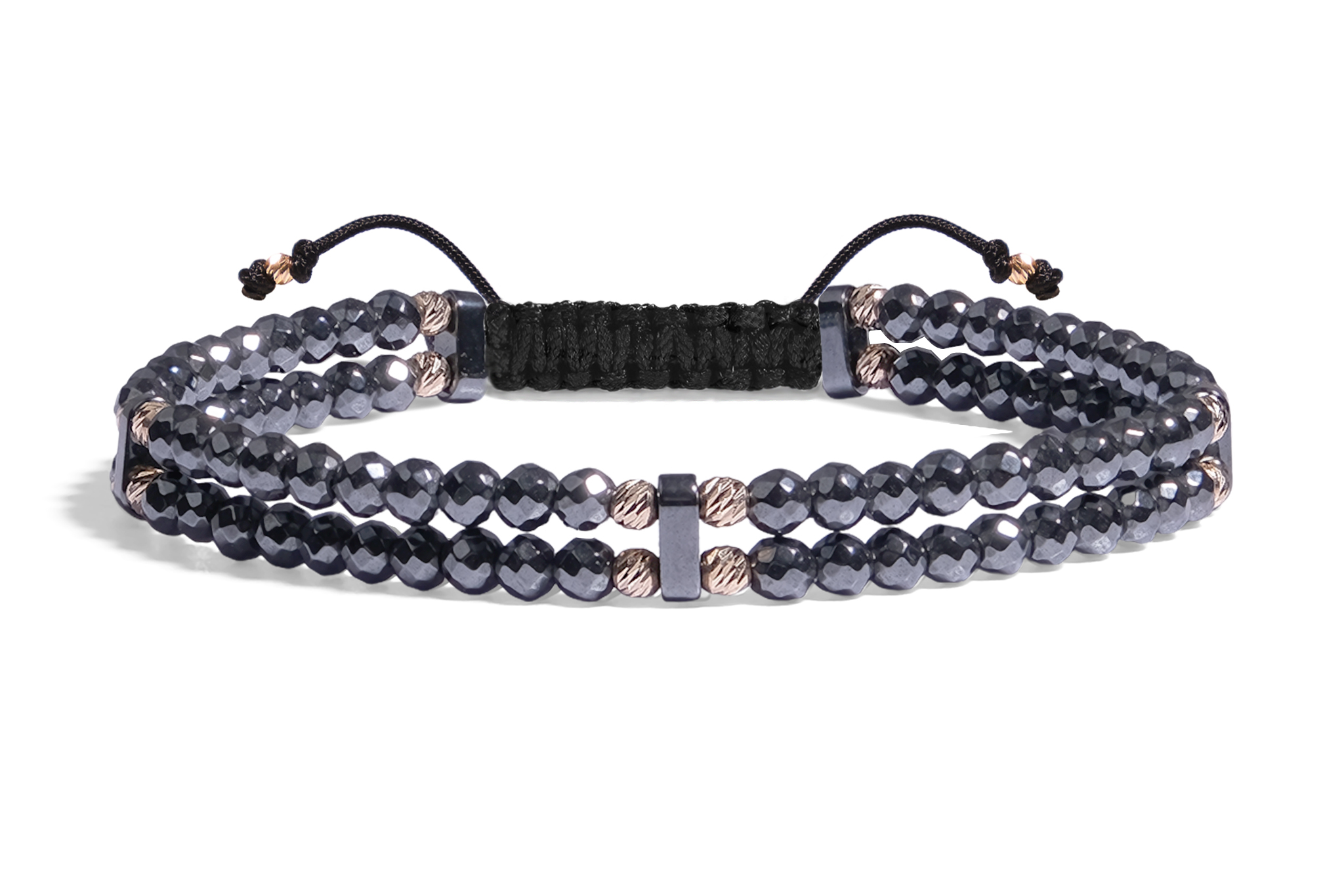 Bratara Pardo realizata cu Hematit și sfere de Aur 585 14K