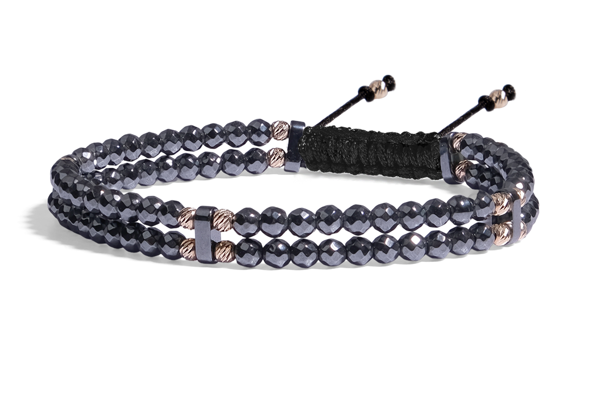 Bratara Pardo realizata cu Hematit și sfere de Aur 585 14K - imagine 2