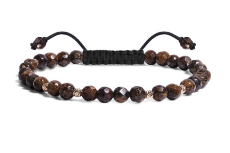 Bratara Pardo realizata cu Bronzit și bile de Aur 585 14K