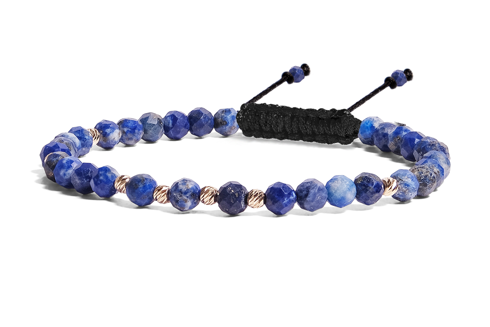 Bratara Pardo realizata cu Lapis Lazuli și bile de Aur 585 14K - imagine 2
