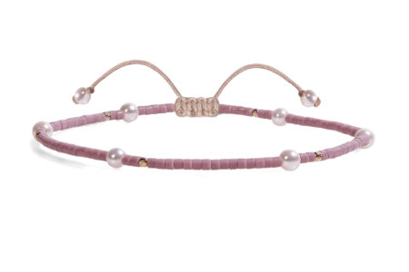 Bratara Pardo de picior realizata cu pietre de nisip Miyuki, Perle si sfere Aur 585 14K