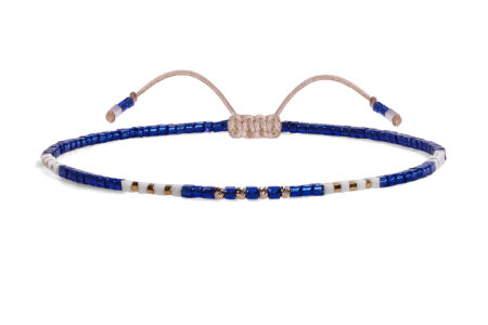 Bratara Pardo de picior realizata cu pietre de nisip Miyuki  si sfere Aur 585 14K