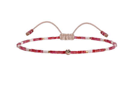 Bratara Pardo de picior realizata cu pietre de nisip Miyuki  si sfere Aur 585 14K