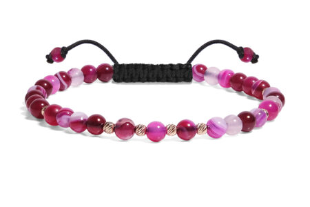 Bratara  Pardo realizata cu Agat și bile de Aur 585 14K