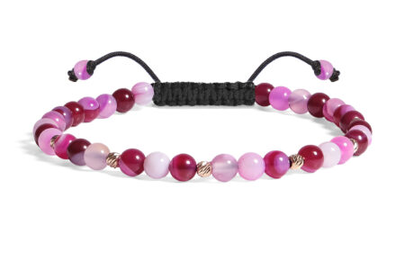 Bratara  Pardo realizata cu Agat și bile de Aur 585 14K