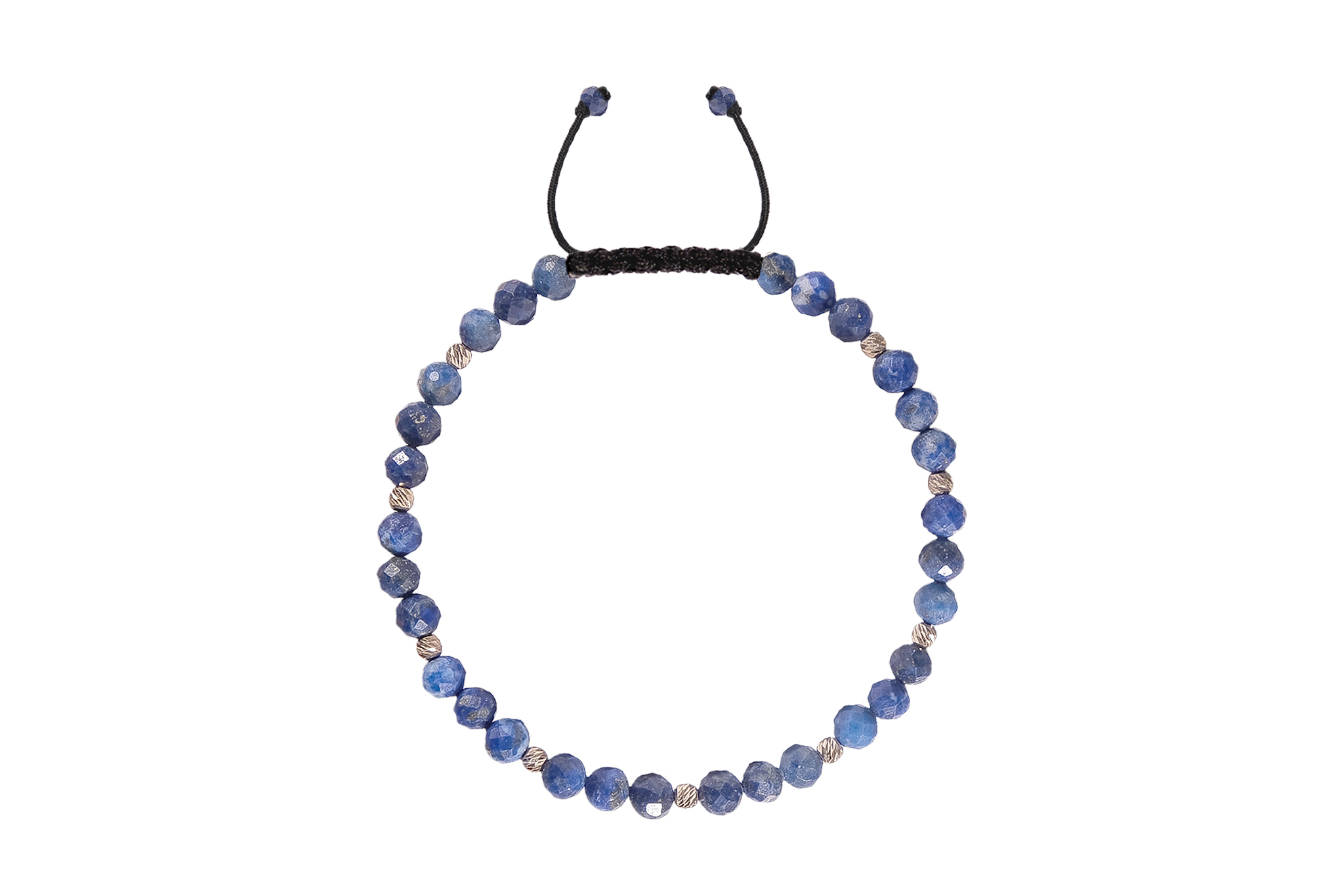 Bratara Pardo realizata cu Lapis Lazuli și bile de Aur 585 14K - imagine 3