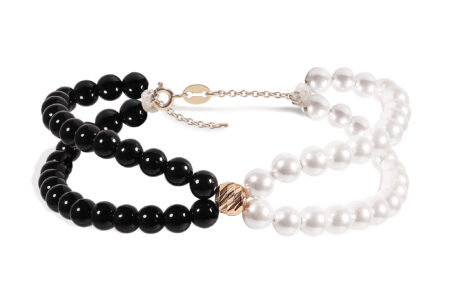 Brățară Pardo realizată cu Perle și Onix cu Aur 585 14K