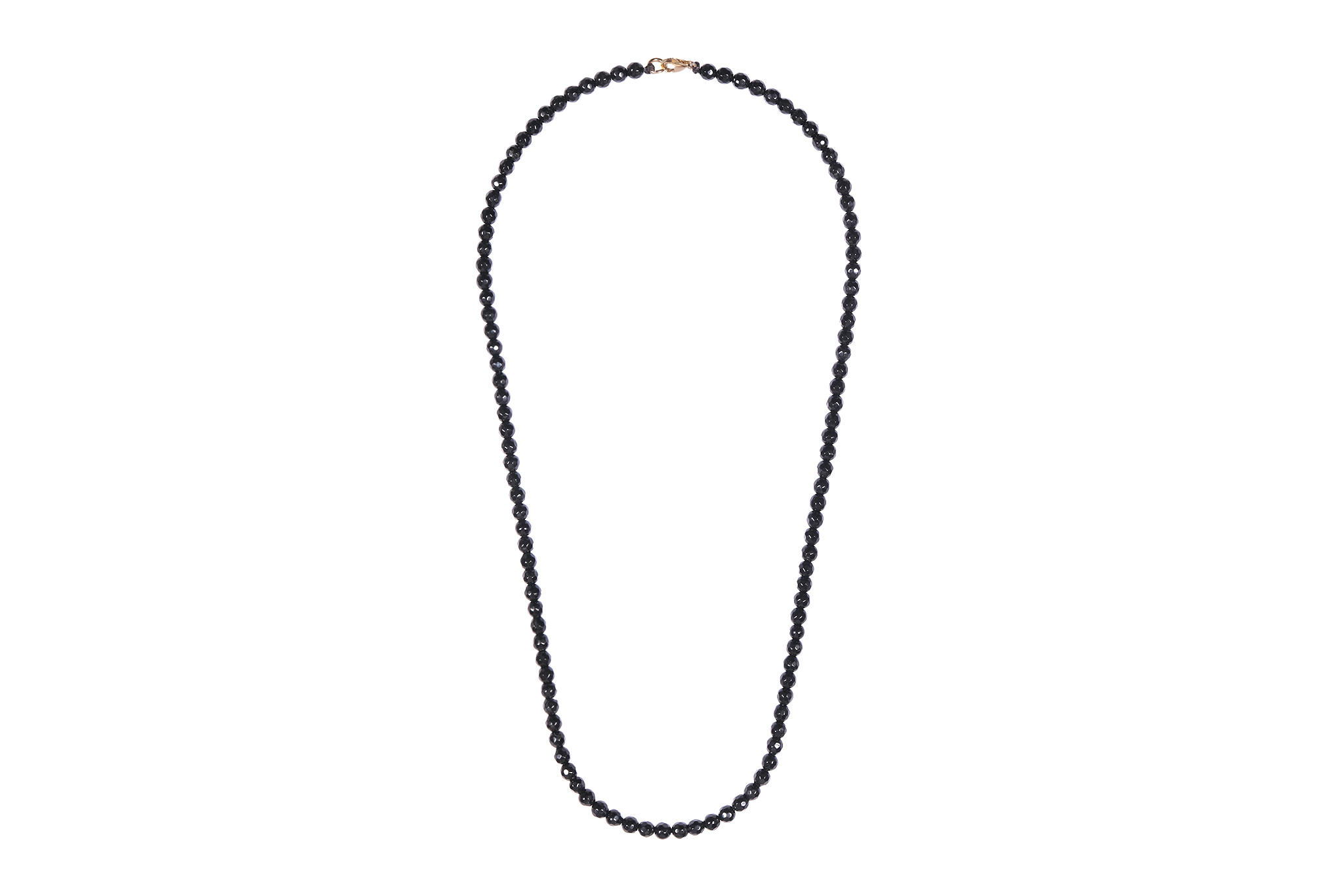 Colier Pardo cu Onix Fatetat 4 mm și Închizatoare Aur 585 14K - imagine 5