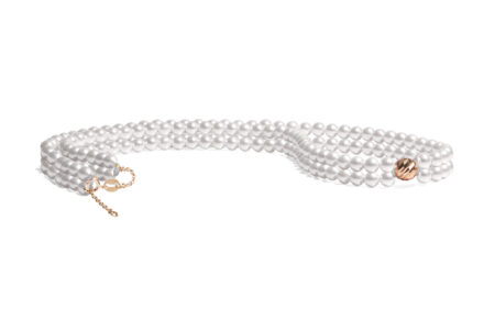 Colier Pardo realizat cu extensie lant si sfere din Aur 585 14 k si Perle