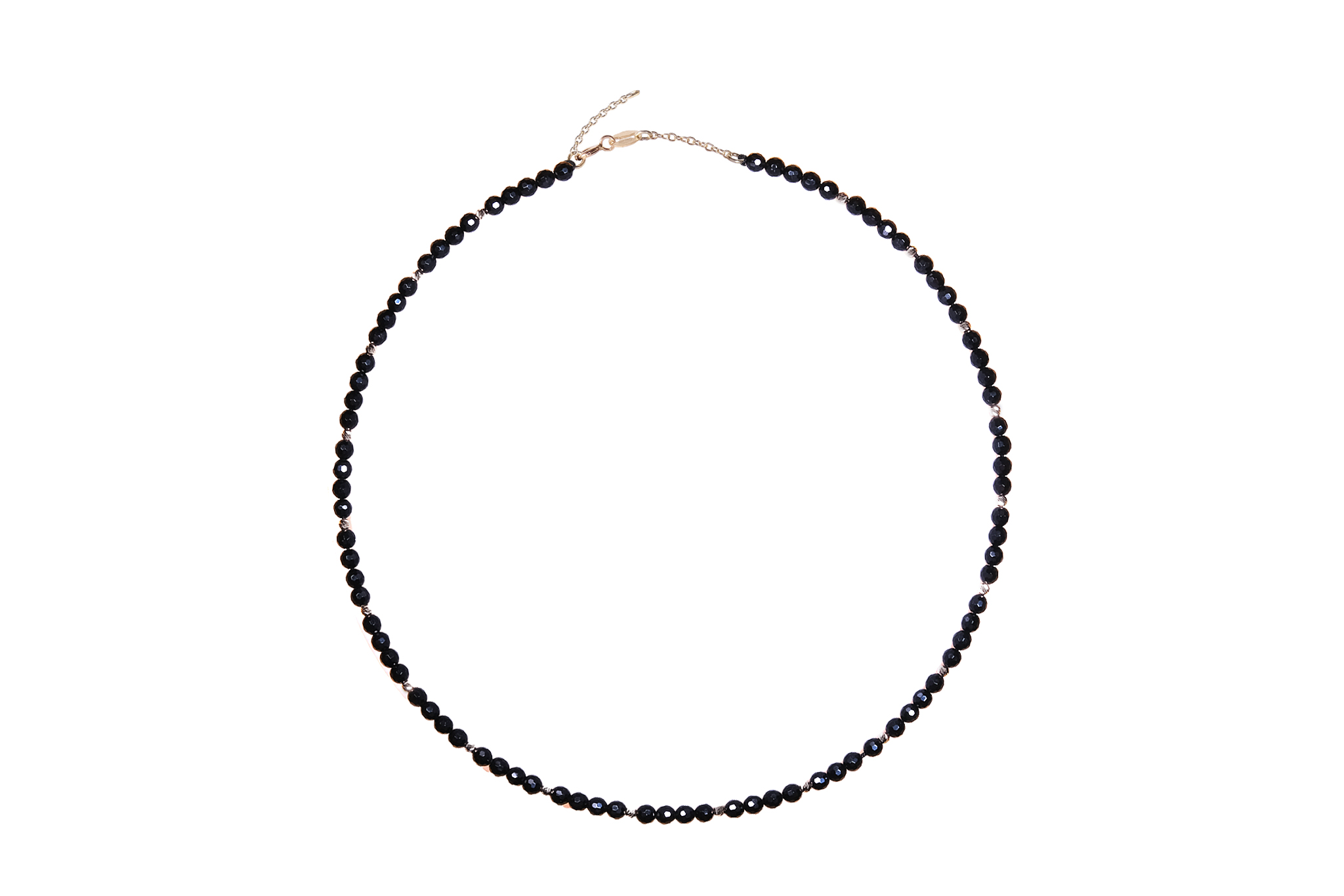 Colier Pardo realizat cu extensie lant si sfere din Aur 585 14 k si Onix Fatetat - imagine 5