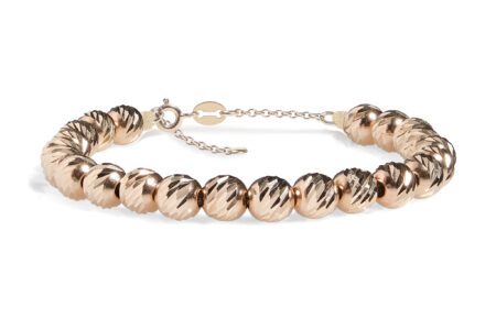 Bratara cu extensie Pardo si sfere striate din Aur 585 de 14 Karate
