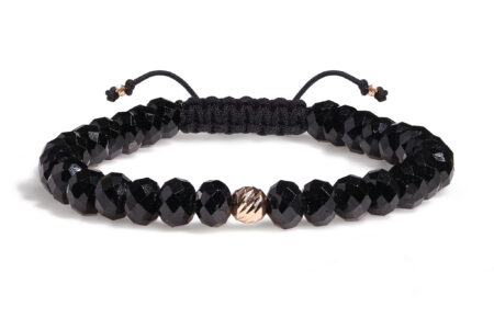 Bratara Snur Pardo realizata cu Turmalina si bile de Aur 585 14 Karate