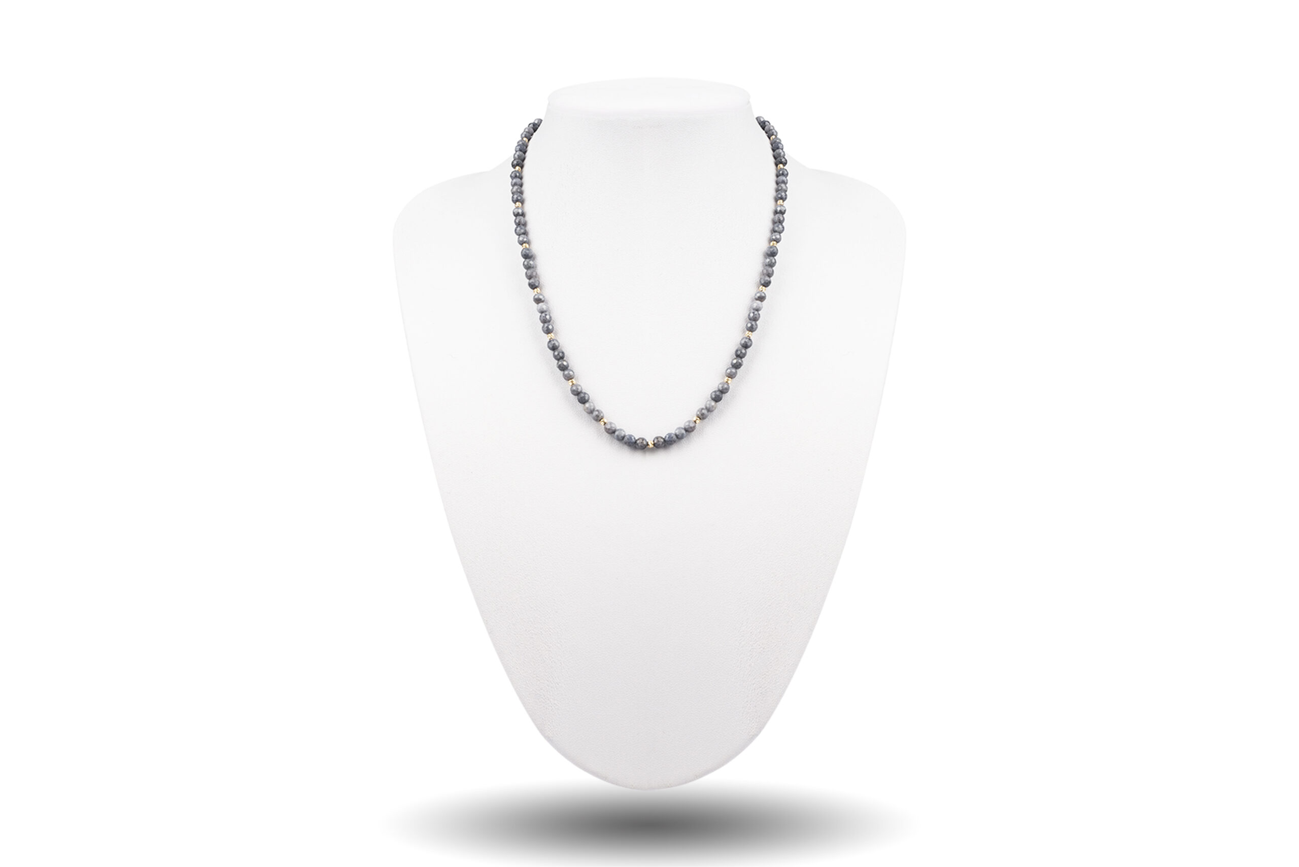 Colier Pardo din Aur și pietre semiprețioase Safir si bile de Aur 585 14 Karate - imagine 2