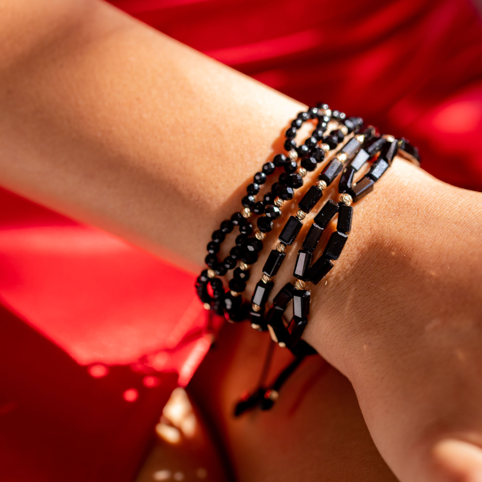 Bratara Pardo realizată cu pietre Semipretioase Cristale Sticlă 5 mm și bile de Aur 585 14K - imagine 8