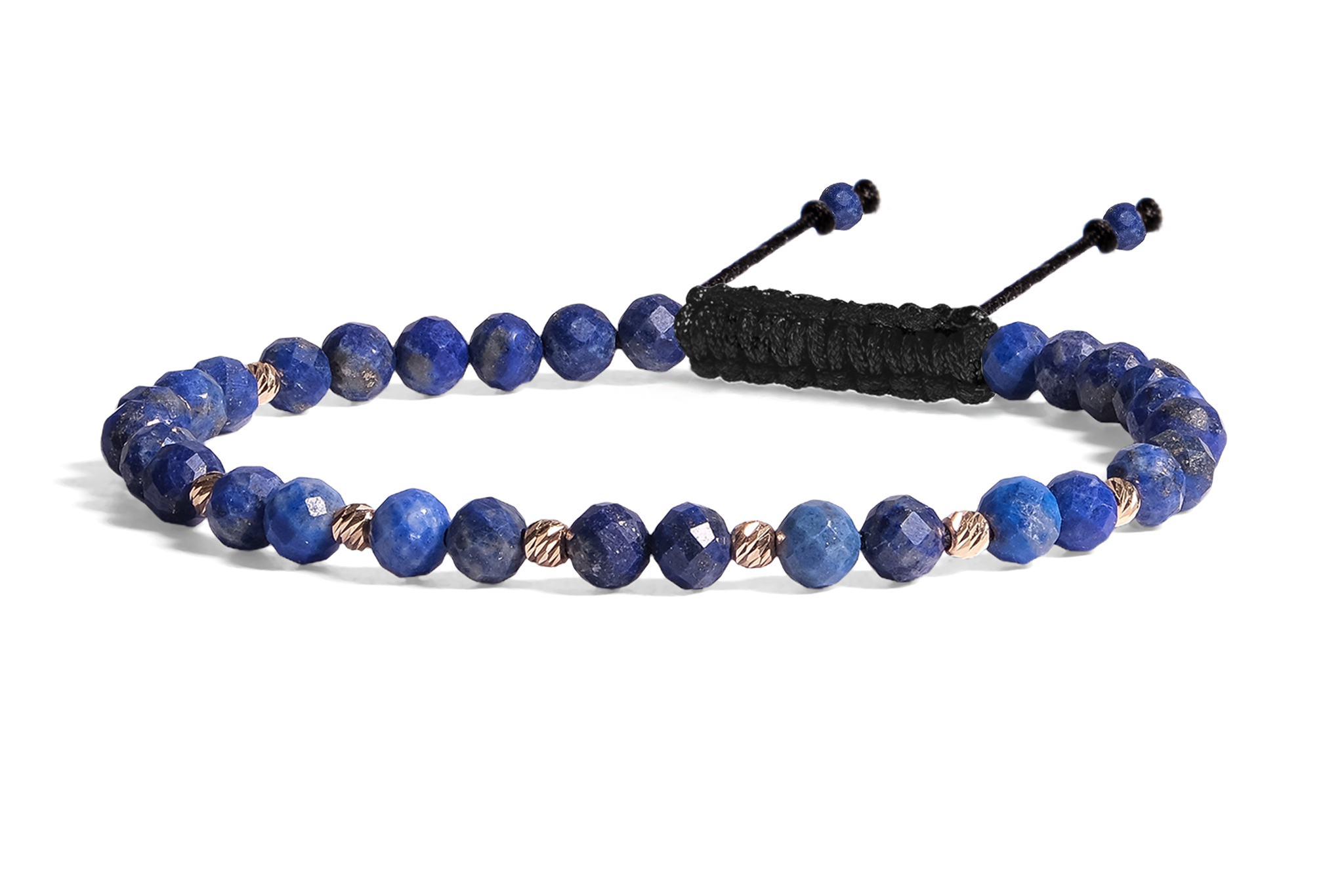 Bratara Pardo realizata cu Lapis Lazuli și sfere de Aur 585 14K - imagine 2