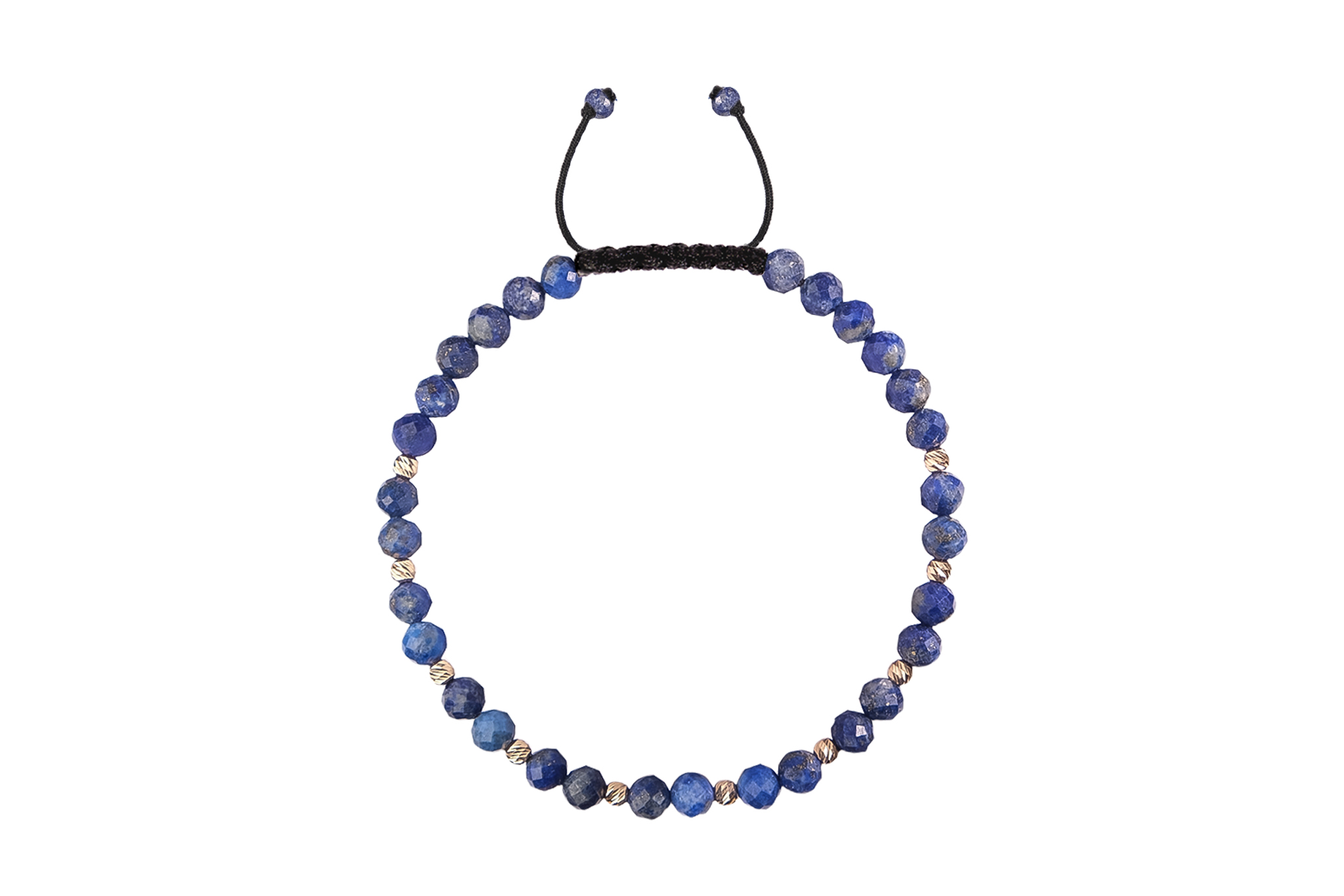 Bratara Pardo realizata cu Lapis Lazuli și sfere de Aur 585 14K - imagine 3