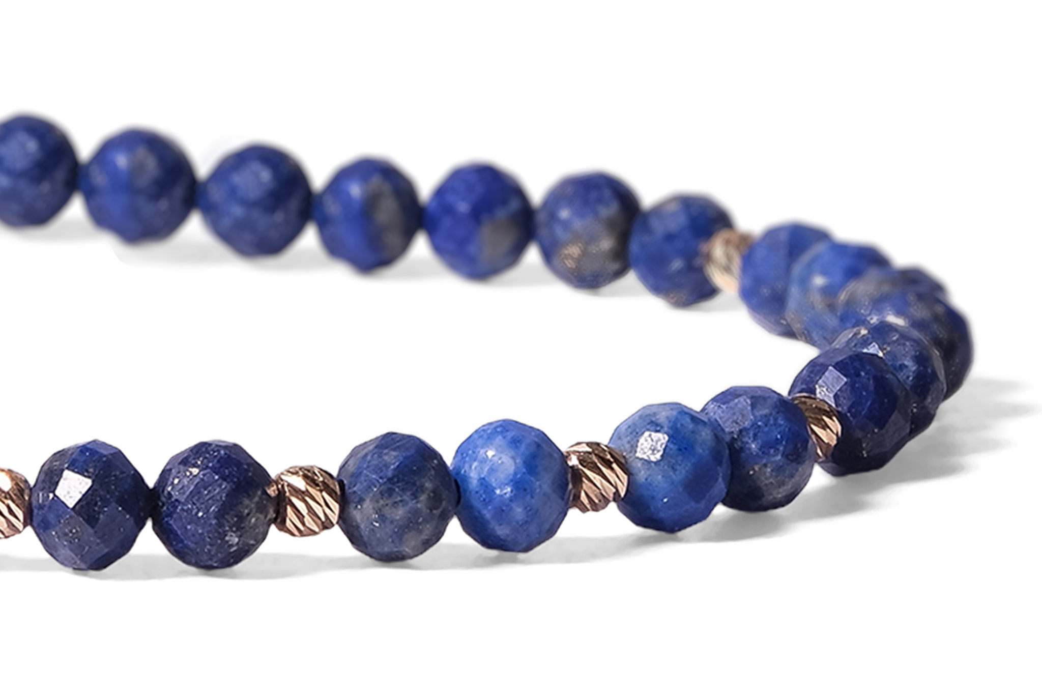 Bratara Pardo realizata cu Lapis Lazuli și sfere de Aur 585 14K - imagine 4