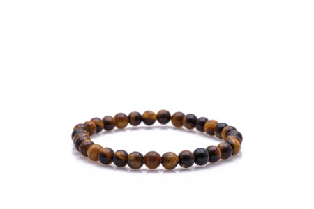 Brățară Pardo cu pietre semiprețioase Ochi de Tigru de 6 mm realizată cu elastic