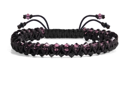 Bratara Pardo realizata cu snur impletit tip Double Row cu Cristale Preciosa