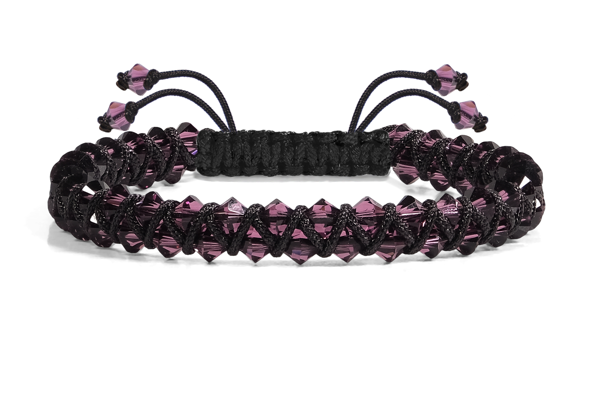 Bratara Pardo realizata cu snur impletit tip Double Row cu Cristale Preciosa