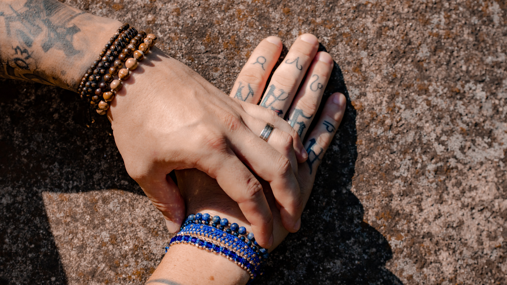 Brățară Pardo cu șnur împletit și Bronzit si bile de Aur 585 14 Karate - imagine 9