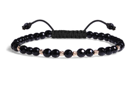 Bratara Pardo realizata cu Onix si Sfere striate din Aur 585 de 14 Karate