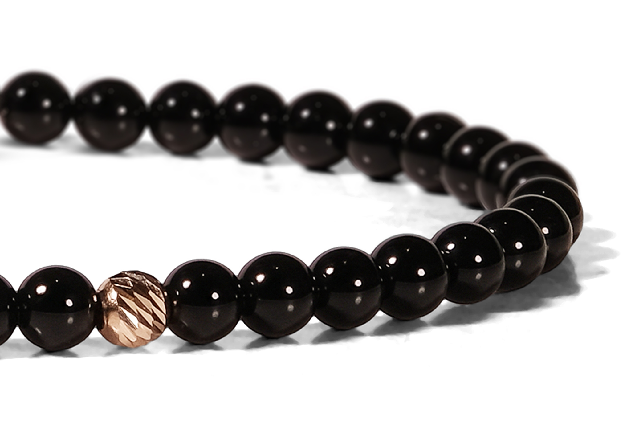 Bratara cu Inchizatoare Aur realizata cu Onix Lucios si sfera de Aur 585 14K - imagine 4