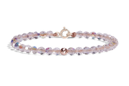 Bratara cu Inchizatoare Aur realizata cu Cristale Preciosa și sfere de Aur 585 14K